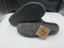 HAFLINGER - Unisex Nordkap Wool Slippers, Grey, Size 7-7.5 Men's  Slight Wear 