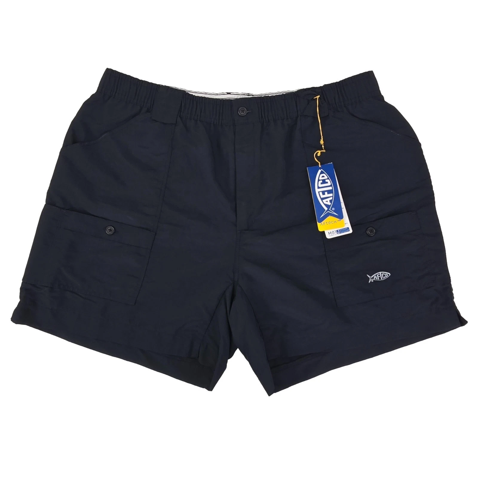 AFTCO M01 Original Fishing Shorts Mens 42 Black Nylon UPF 50 Pliers Pocket New