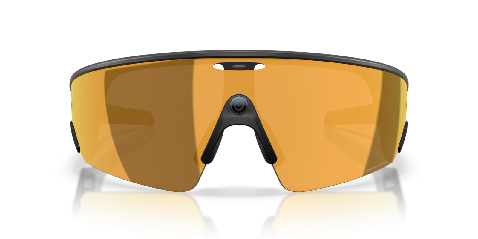 Oakley Meta Vanguard Black Frame Prizm 24K Lenses Smart Glasses Very Good