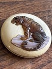 Antique Japanese Shibayama Tiger Button — photo 4