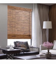 Bamboo Roman Window Blinds Sun Shades, Light Filtering Roller Shade 30X72 Inch