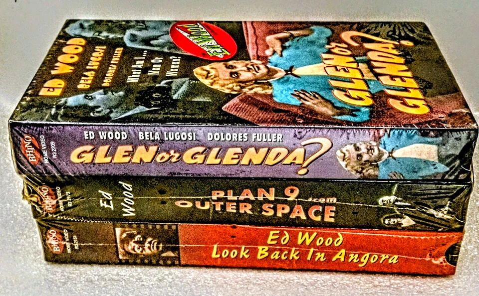 Ed Wood Triple Feature VHS Box Set – Glen or Glenda / Plan 9 / Look Back in Ango - Image 3 of 3