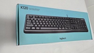 Logitech K120 Black Wired USB Keyboard P/N: 920-002478 New Sealed 