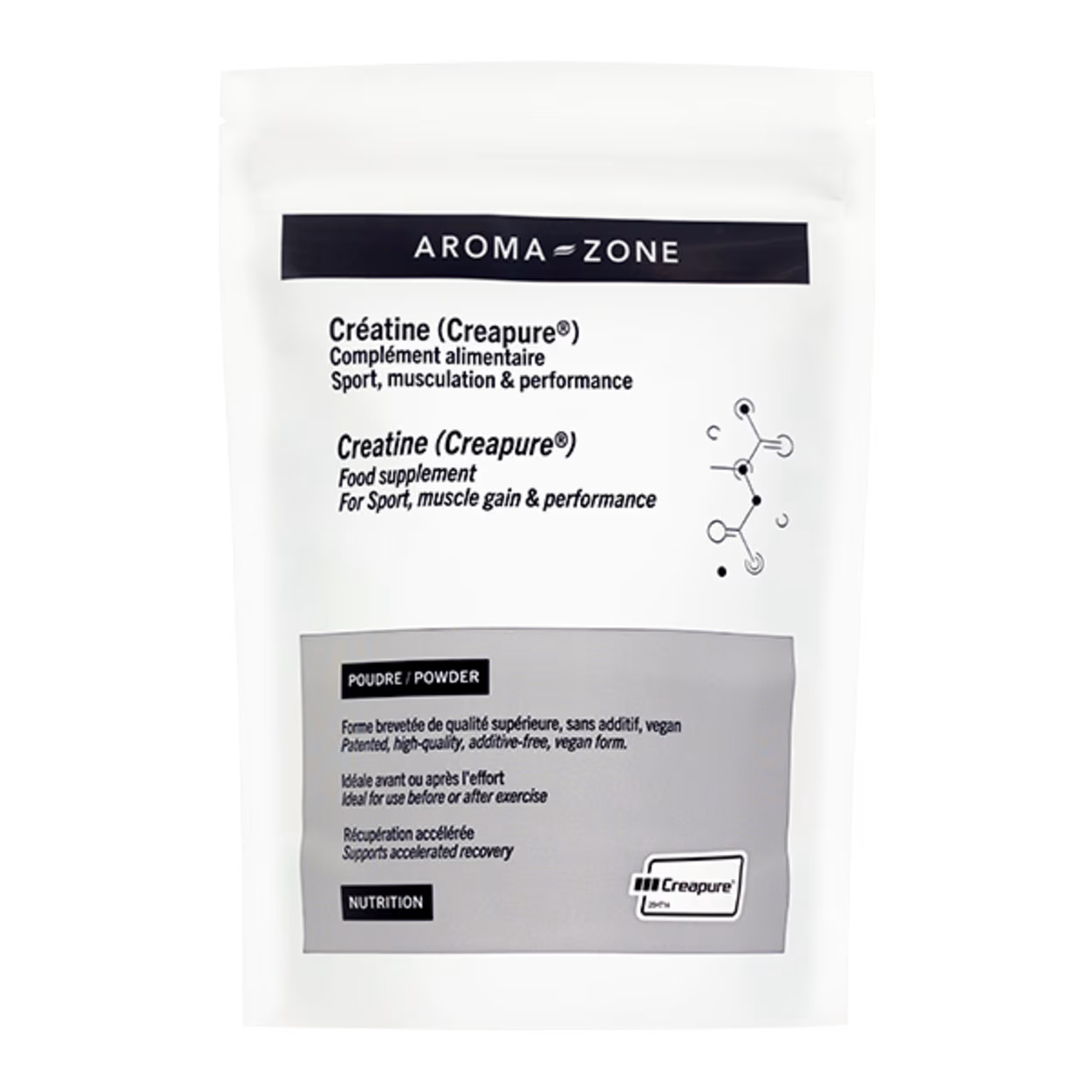 Créatine Creapure Vegan Musculation Force Performance Récupération Poudre 300g