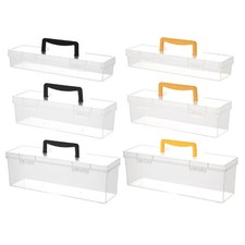 Clear Tool Box with Handle Container Case Dustproof Outdoor Household Carrying