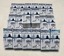 Lot 20 Sealed Boxes NeilMed Sinus Rinse Starter Pack 8oz Bottles Packet EXP 2029
