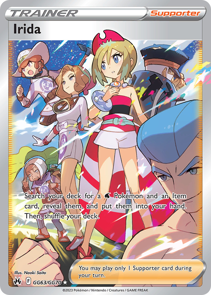 Irida GG63/GG70 Ultra Rare Crown Zenith Galarian Gallery Pokemon Holo Near Mint