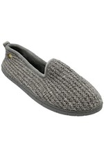 Dearfoams Women's Rachel Marled Chenille Closed Back Slippers Sleet
