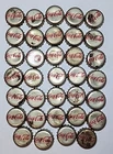 Lot of 34Coca Cola Coke Silver & Red  Bottle Caps with Cork Linings  Vintage
