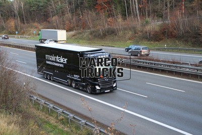 LKW Foto Mercedes-Benz Actros Kofferauflieger Deutschland schwarz maintal #f5pz