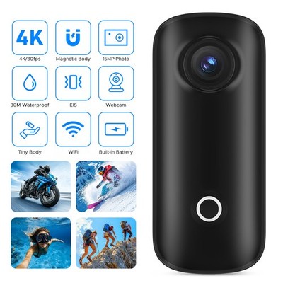 Action Cam 4K 30M Wasserdicht Action Sport Kamera WiFi Mini Bodycam SJCAM C100+