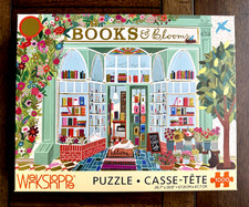 WerkShoppe Books Blooms 1000 Piece Jigsaw Puzzle Bookshop Flowers NEW Sealed