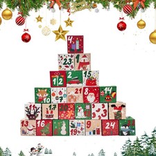 Empty Box Christmas Advent Calendar 24 Days Countdown Surprise Gift Reusable