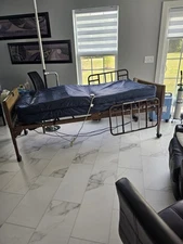 Fully Electric Hospital Bed With Motorized Mattress  slightly  used