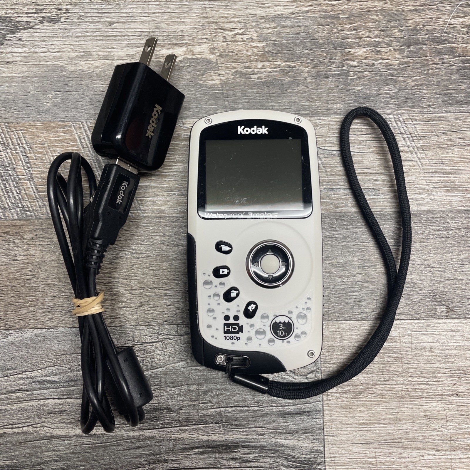 Kodak Playsport Zx3 Waterproof Video Camera HD 1080p White B