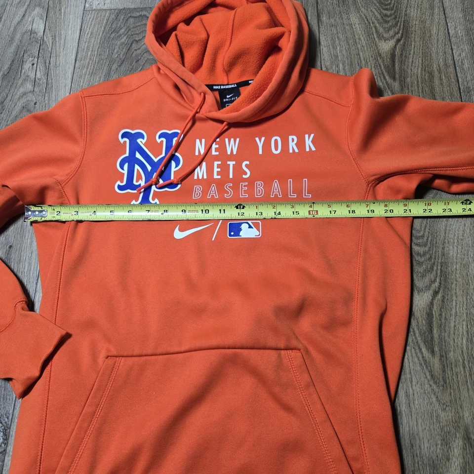 Moletom com capuz NY Mets Nike DRI Fit autêntico MLB manga longa TAMANHO MASCULINO pequeno - Imagem 3 de 4