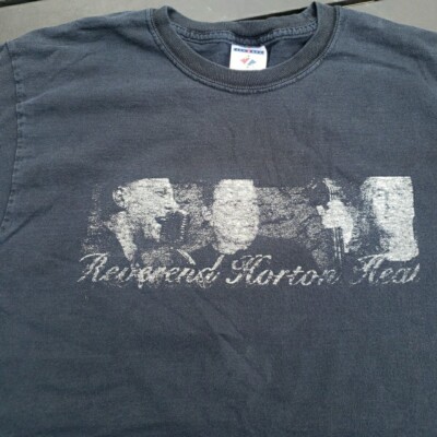 Reverend Horton Heat T-Shirt  medium Black fade Band Tee Rockabilly Punk Texas