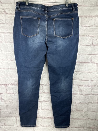 Maurices Damenjeans Gr. XL Reg mittlerer Aufstand dunkel gewaschen verblasst Denim dünn - Bild 2 von 6