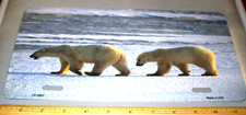 Alaska Polar Bear photograph on a Novelty Metal License Plate, made in the USA