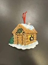 Log Cabin  Personalised Christmas Ornaments
