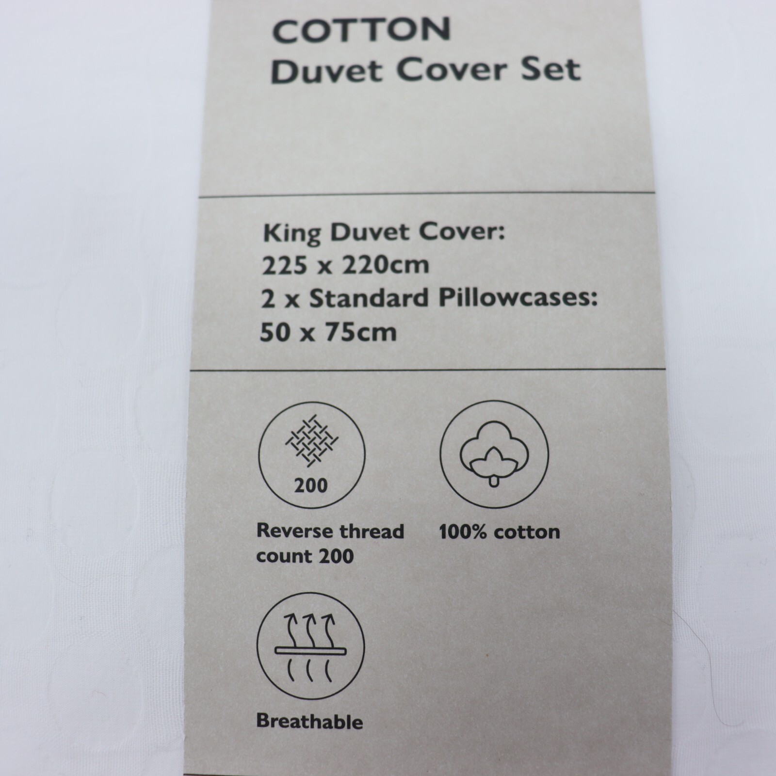 John Lewis Duvet Cover Set Seersucker Spot White King eBay