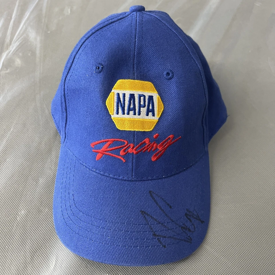 SOMBRERO DE CARRERAS NAPA GORRAS RON Autografiado Firmado Azul Talla Única Foto 2 de 4