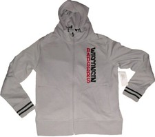 Wisconsin Badgers Mens Full Zip Hoodie Sweatshirt sz. Medium Grey New Ncaa
