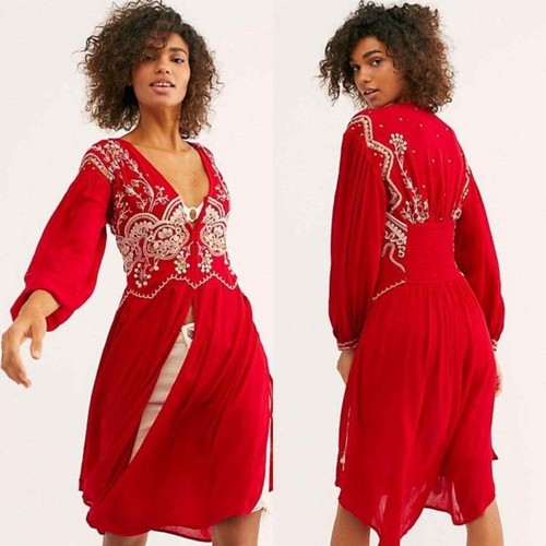 Buy Free People Red Maxi Kimono Dister 