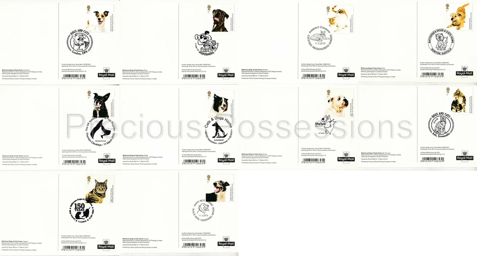 GB POSTCARDS PHQ CARDS USED REAR FDI 2010 BATTERSEA DOGS & CATS HOME PACK 333 - Image 2 of 2