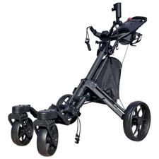 CaddyTek CaddyCruiser ONE-S Pro 4-Wheel Golf Buggy w/ Swivel Front Wheel - Black