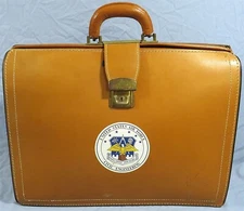 VINTAGE NATIONAL USAF UNITED STATES AIR FORCE CIVIL ENGINEER LEATHER BRIEFCASE