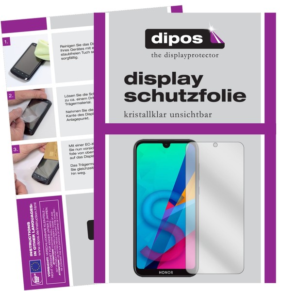 2X Schutzfolie FüR Honor 8S Klar Displayschutzfolie Folie Display Schutz Dipos-image