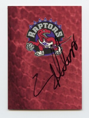 Eric Montross Signed Autographed Toronto Raptors Team Logo Card Auto ...