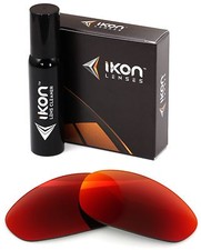 Polarized IKON Iridium Replacement Lenses For Oakley Straight Jacket 1999  Red