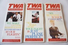 1993 1994 TWA Airlines Aviation Worldwide Timetable Schedule Horaire x3