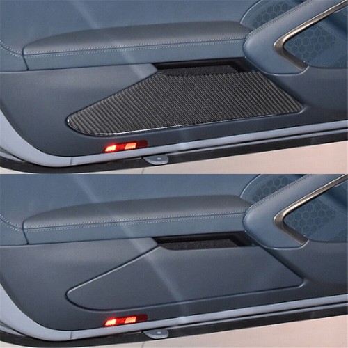 2Pcs Carbon Fiber Door Storage Box Panel Trim Cover For Porsche 718 2016-2022 - Picture 8 of 13
