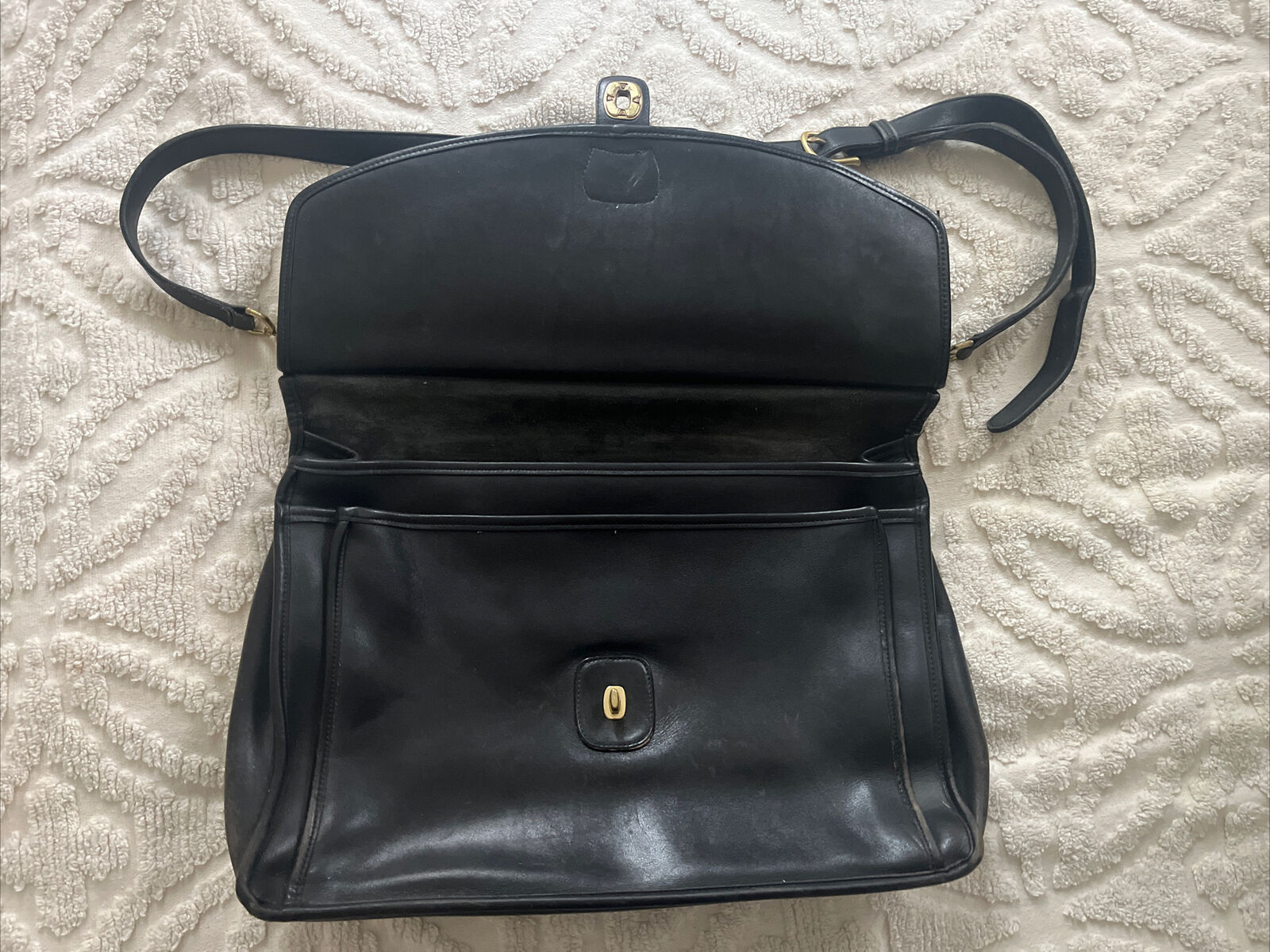 Vintage COACH Black Leather Briefcase 5266 - image 4