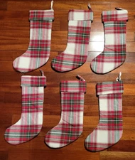 Tartan Plaid  Pattern Christmas Stockings 5 Available