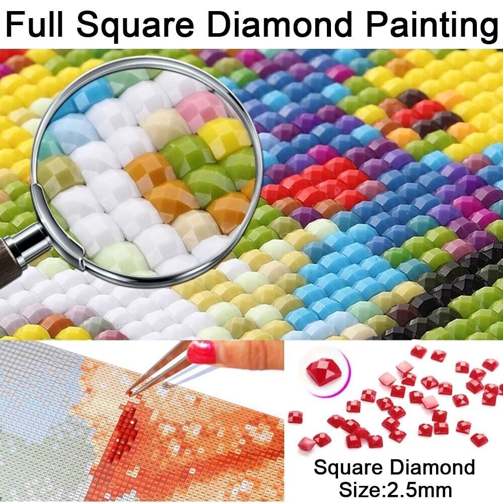 5D Diamond Painting Kit Witch Girl Art Square Round Gems Wallpaper Craft  Picture