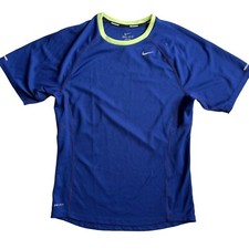 Nike Miler Men  s Size Small Dri Fit Running Shirt 404650-456 Blue