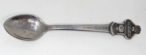 Cuchara de recuerdo publicitario vintage Rolex Lucerna Bucherer de Suiza PB23 - Imagen 1 de 5
