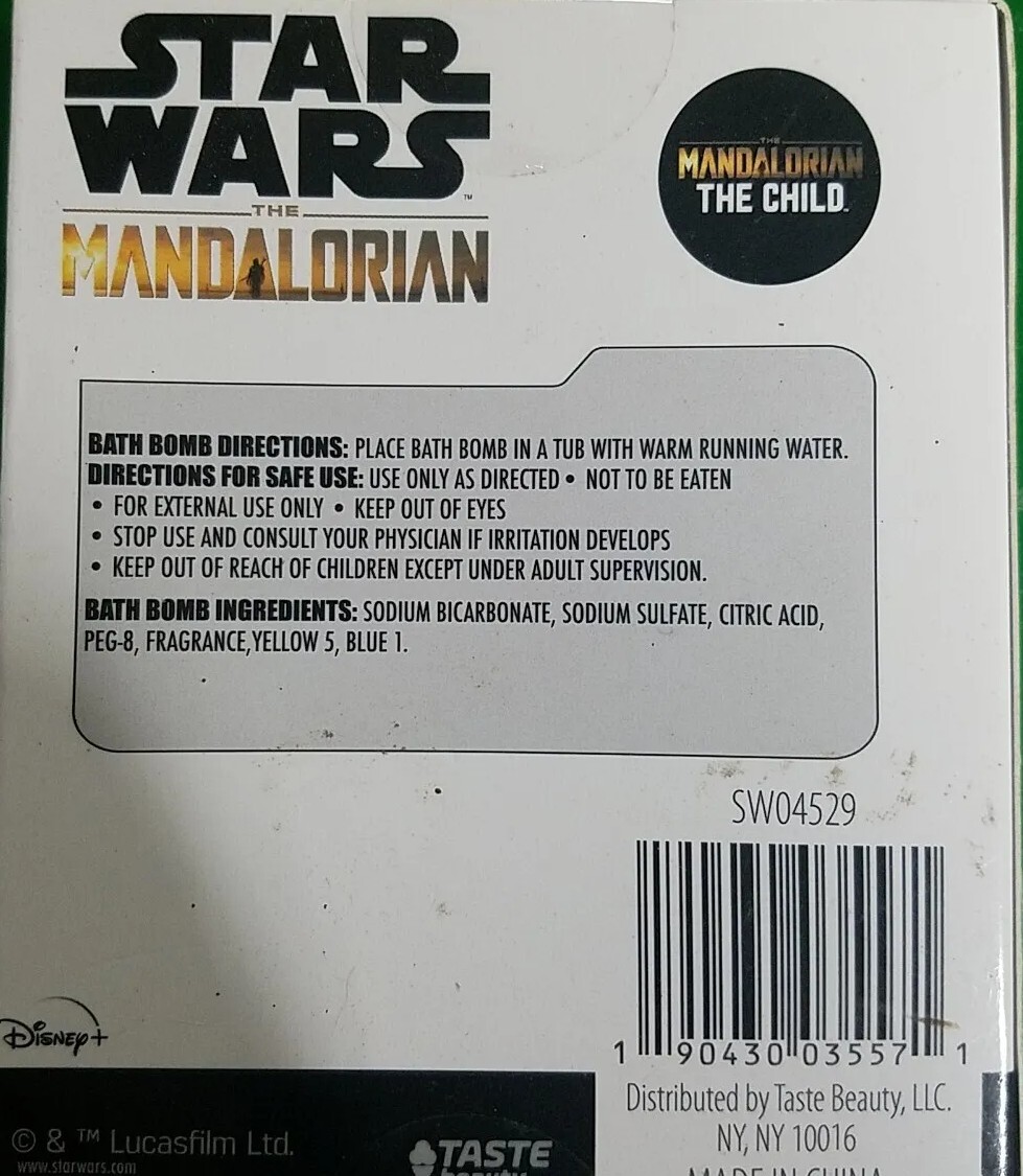 Star Wars Mandalorian The Child Baby Yoda WaterMelon Scented Bath