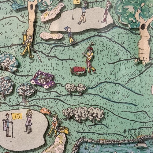 James Rizzi Golf Vintage 1983 Hand Signed 3/125 3-D Serigraph Pop Art with COA - Picture 11 of 17