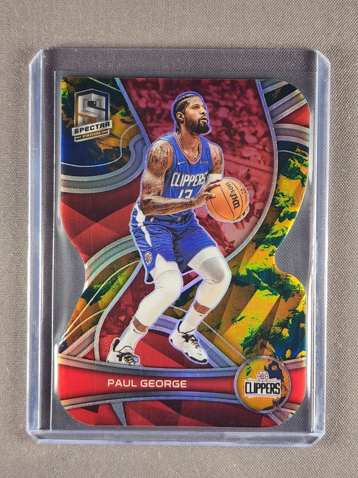 2021-22 Panini Spectra #14 Paul George /8 Universal Die Cut Los Angeles Clippers - Image 3 of 4
