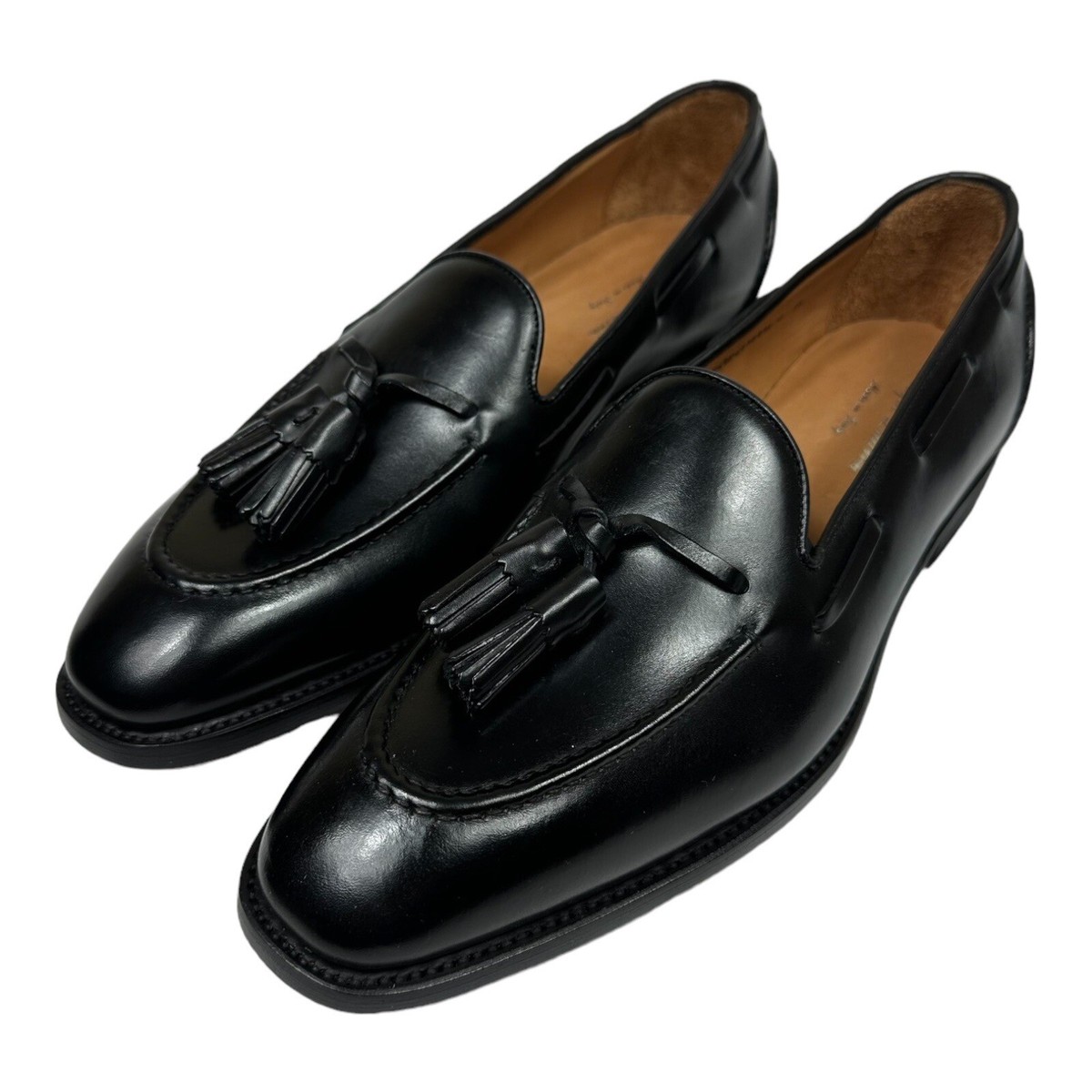 Ralph Lauren Purple Label Black Polished Mens Tassle Loafer Ralph Lauren Purple Label Black Polished Mens Tassle Loafer