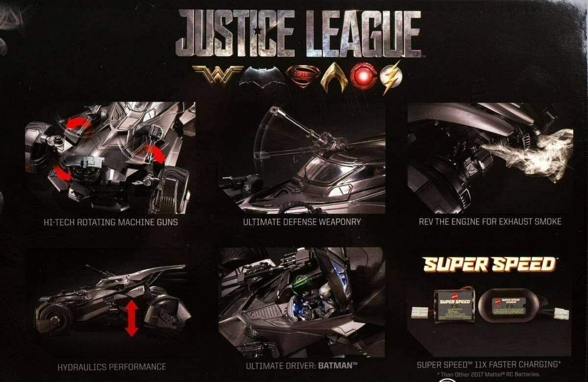 Limited Edition ULTIMATE JUSTICE LEAGUE BATMOBILE Remote Control NEW