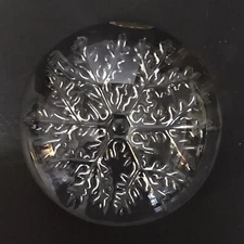 Vintage Cristal de Artes France Domed Crystal Snowflake Paperweight Avon