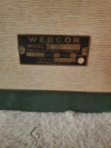 Vintage Webcor Festival Fonograf With Tube Amp Record Player - Picture 7 of 13