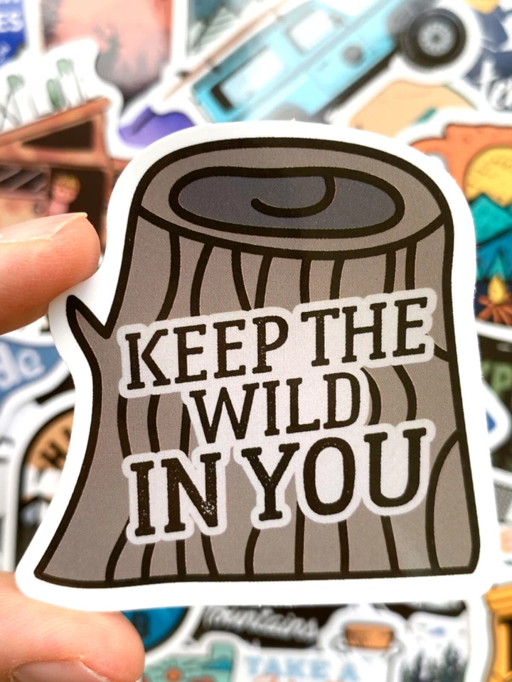 Adesivos de vinil para laptop 5-100 peças caminhada aventura acampamento viagem ao ar livre - Imagem 4 de 4