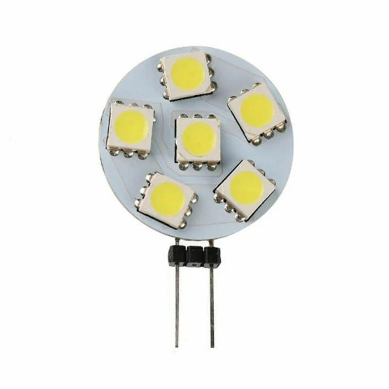 5X G4 DC 12V 5050 SMD 6/9/12 LED Car Boat Light Pure/Warm White Round Bulb Lamp - Image 3 of 4